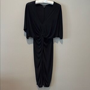 Black Draped Evening Dress